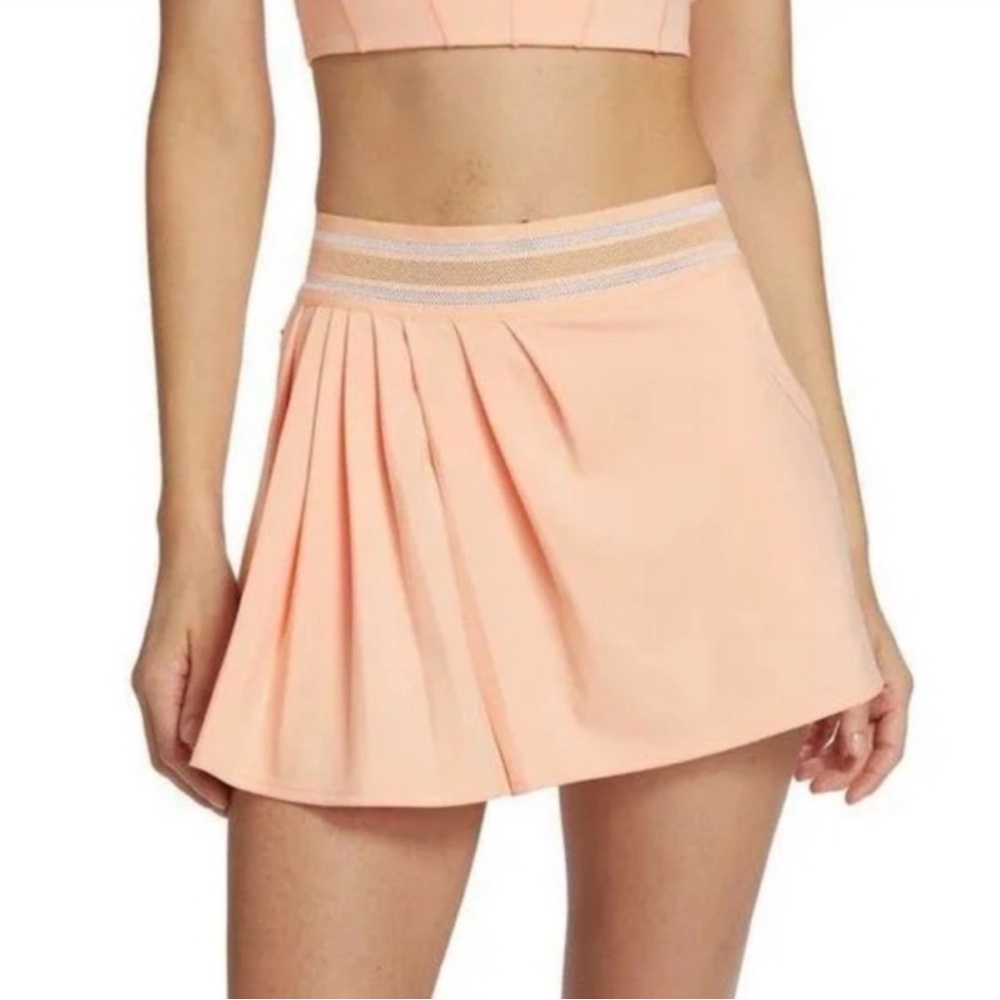 FP Movement by Free People Peach Pleated Skater Skirt